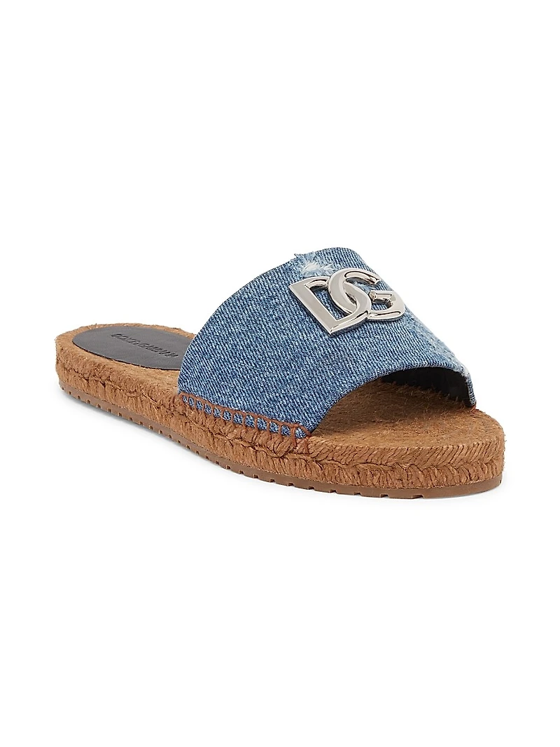 Denim DG Espadrille Slides