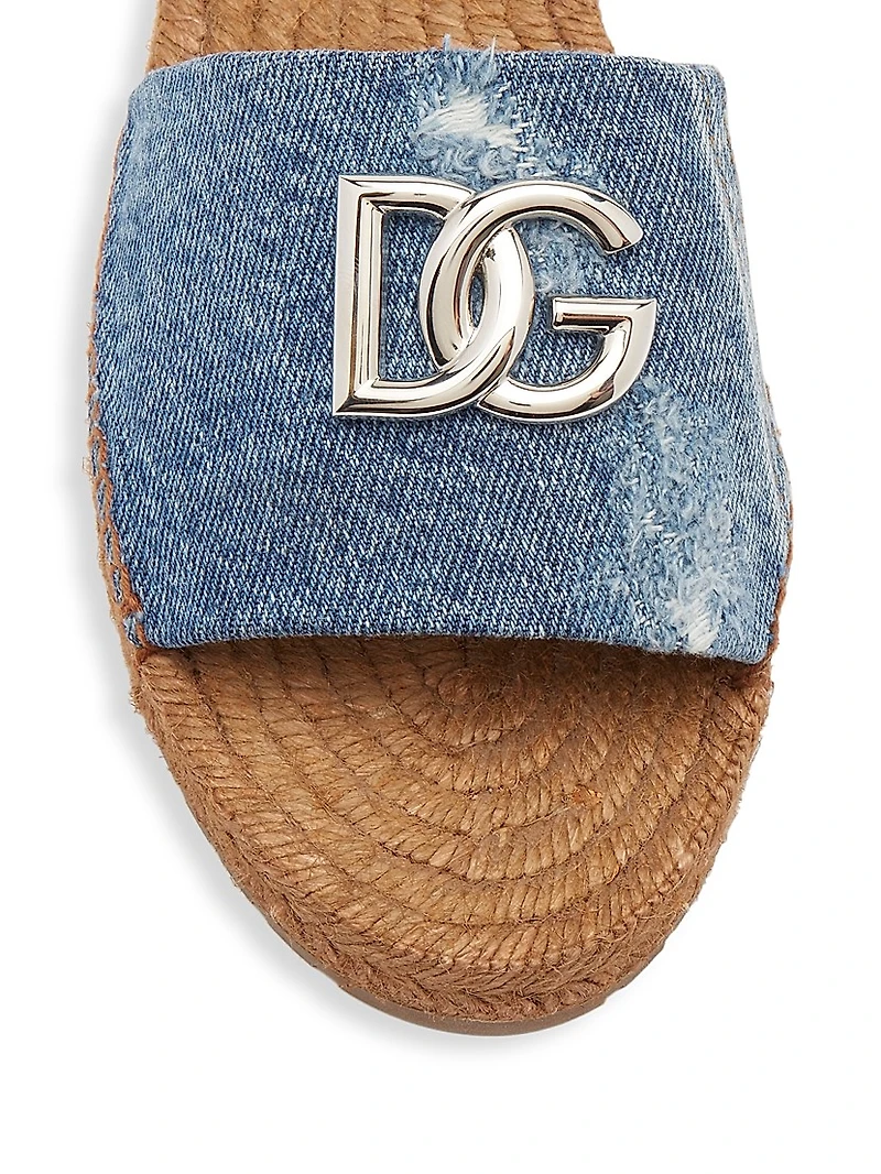 Denim DG Espadrille Slides