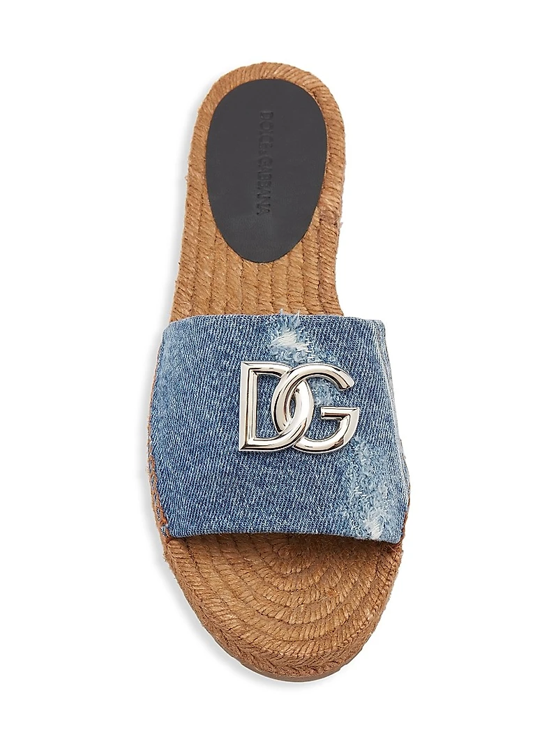 Denim DG Espadrille Slides