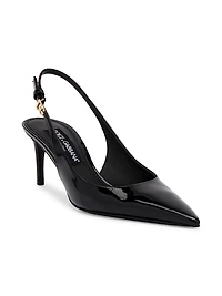 60MM Leather Slingback Pumps