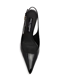 60MM Leather Slingback Pumps