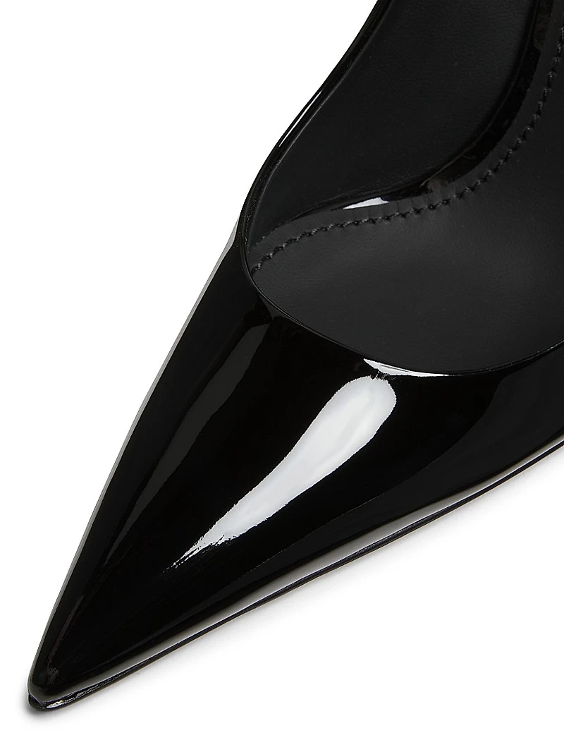 101MM Patent Leather Slingback Pumps