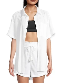 Michelle Crinkled Cotton Shirt