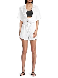 Michelle Crinkled Cotton Shirt