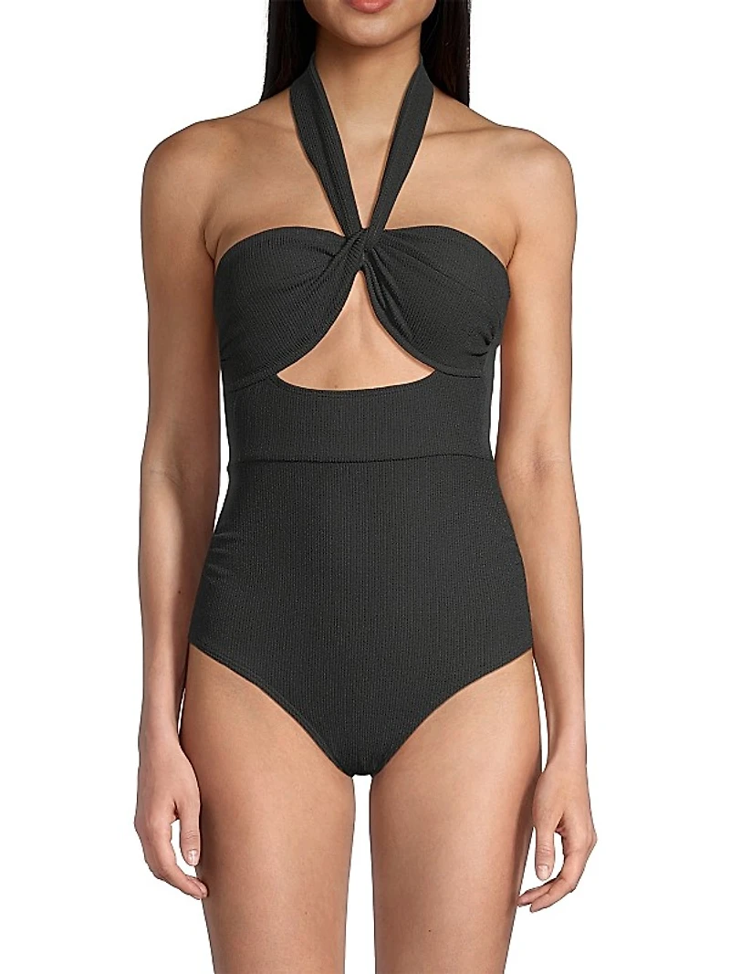 Ella Twist-Front One-Piece Swimsuit