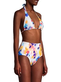 Allison Printed Triangle Bikini Top