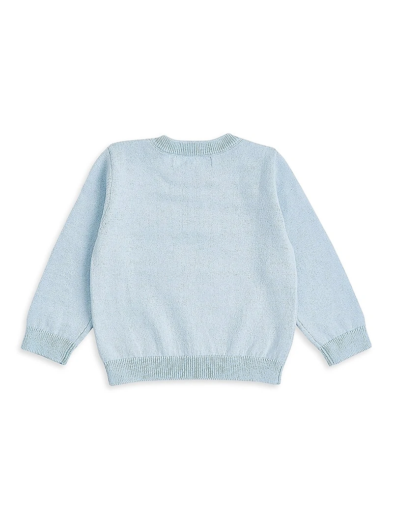 Baby Girl's Pointelle Crown Knit Set