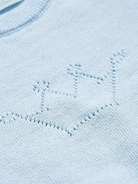 Baby Girl's Pointelle Crown Knit Set