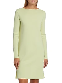 Wool Long-Sleeve Sheath Dress