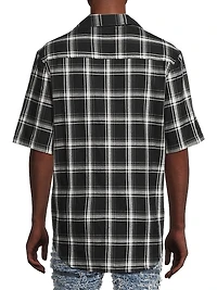 Plaid Cotton Camp Shirt