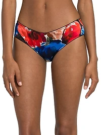 Floral Silk-Blend Panty
