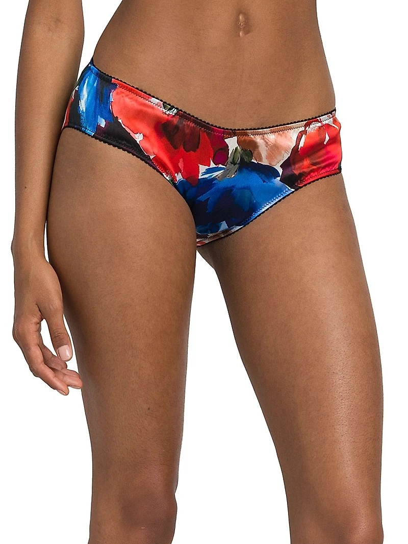 Floral Silk-Blend Panty