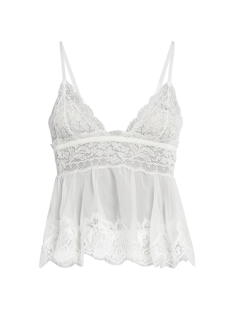 Lace Peplum Tank