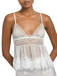 Lace Peplum Tank