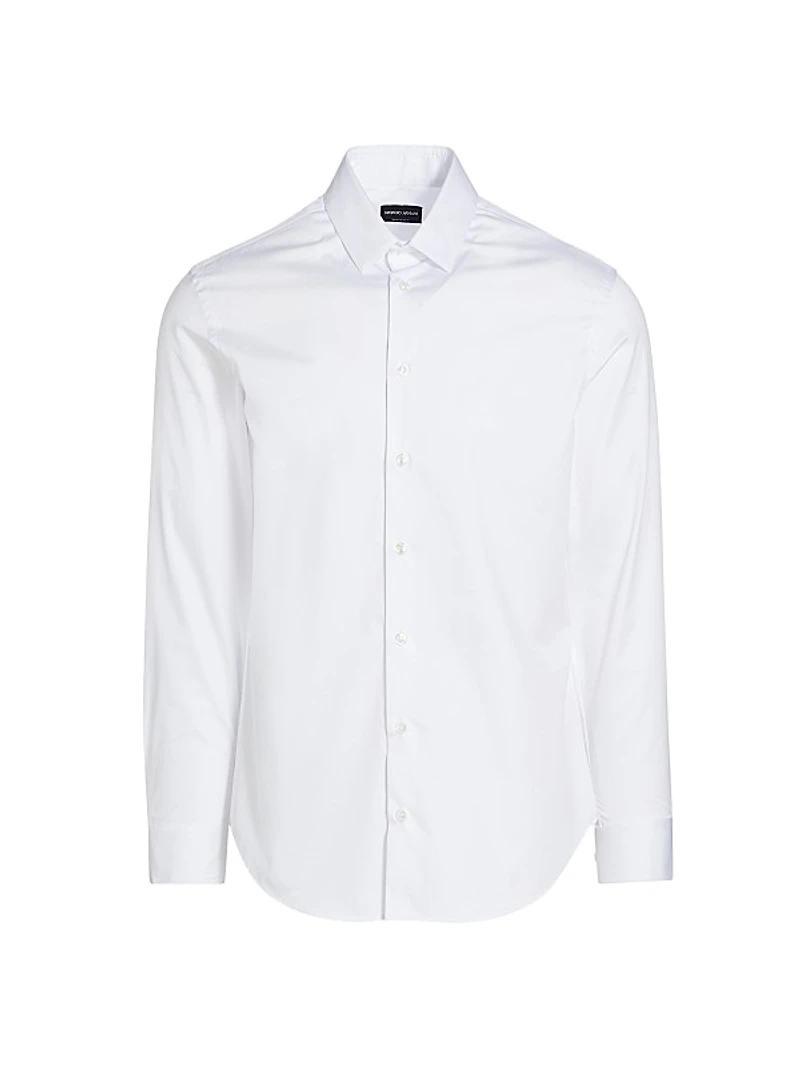 Cotton Button-Front Shirt