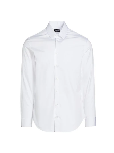 Cotton Button-Front Shirt
