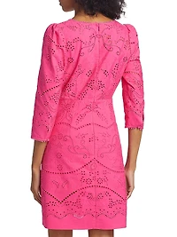 Marchesa Rosa Anise Cotton Eyelet Minidress