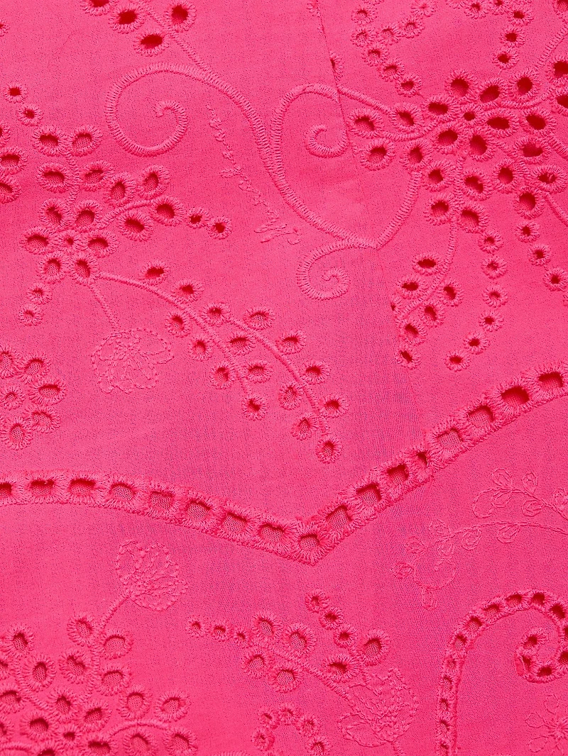 Marchesa Rosa Anise Cotton Eyelet Minidress