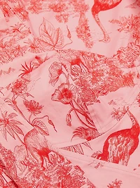 Marchesa Rosa Daylily Cotton-Blend Midi-Dress