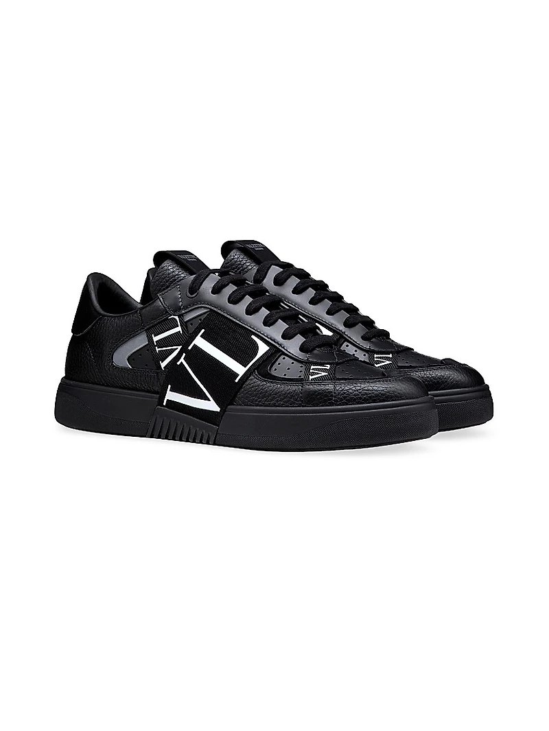 Low-Top Calfskin VL7N Sneakers With Bands