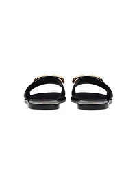 VLogo Signature Slide Sandals Grainy Cowhide