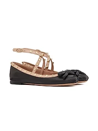 Rockstud Ballerina Flats Nappa Leather