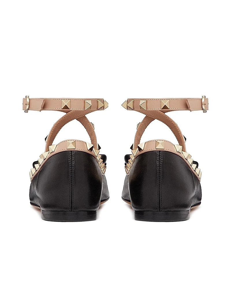 Rockstud Ballerina Flats Nappa Leather