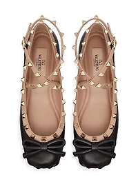 Rockstud Ballerina Flats Nappa Leather