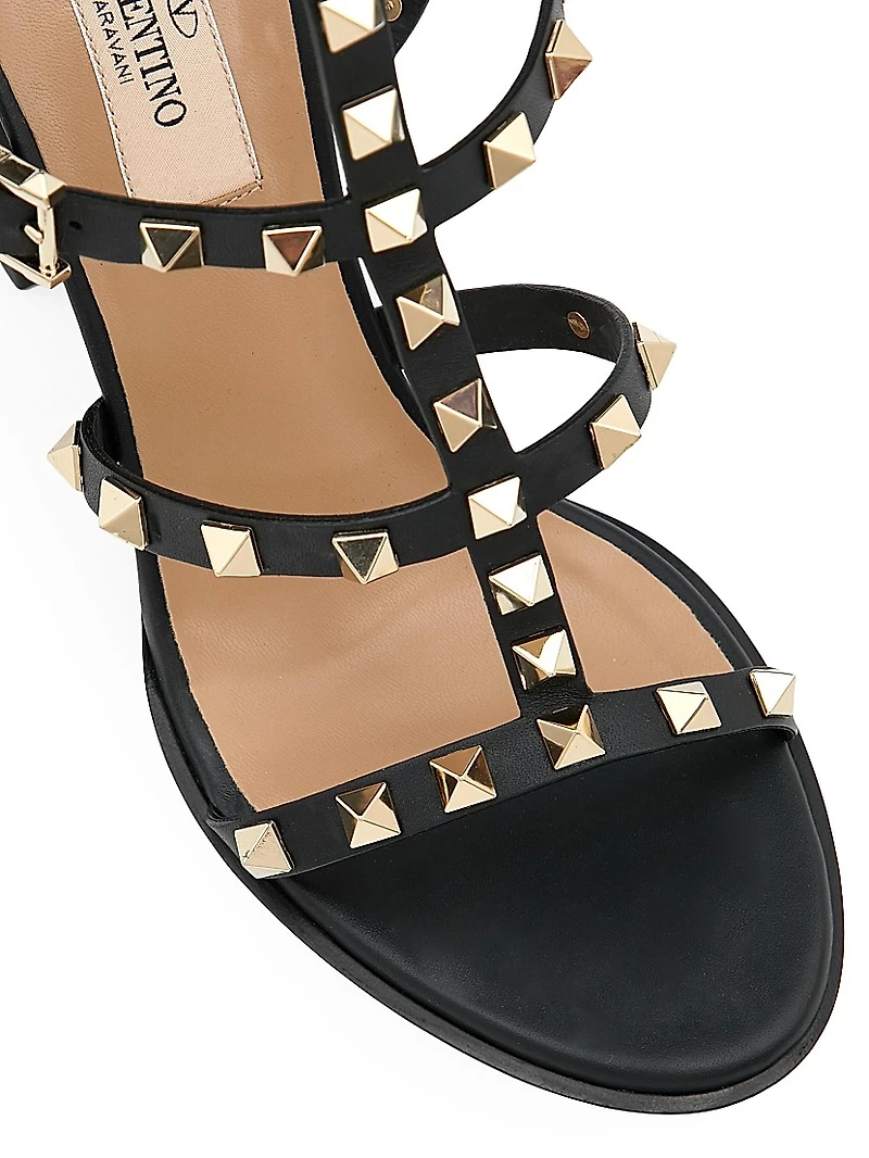 Rockstud Ankle Strap Sandals 90 MM