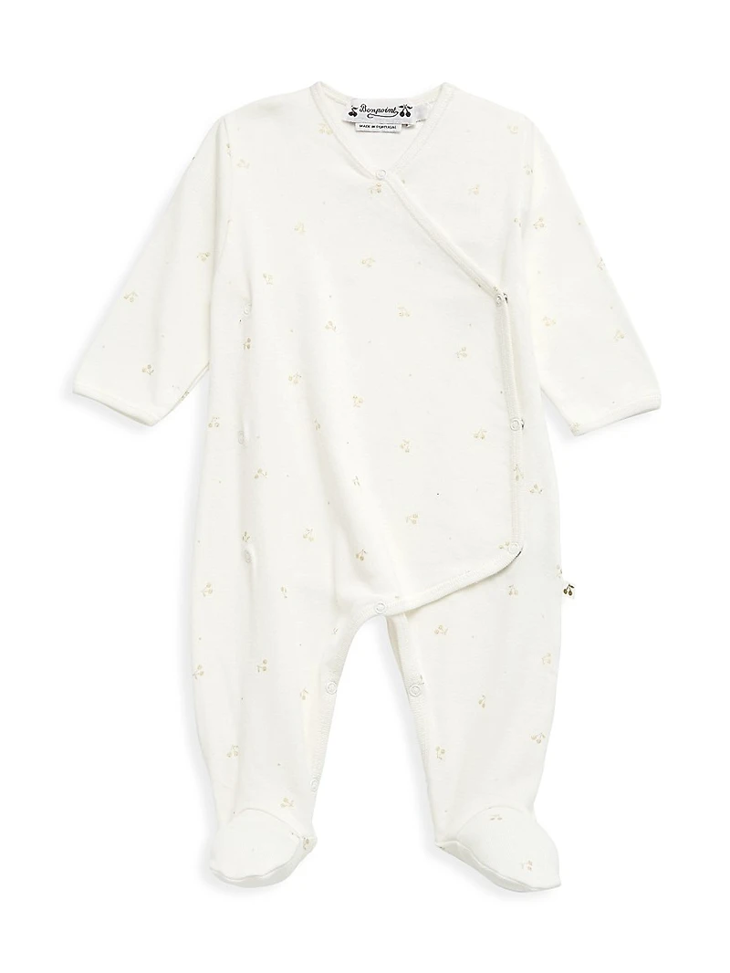 Baby's Cotton Long-Sleeve Wrap Footie