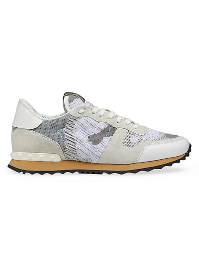Mesh Fabric Camouflage Rockrunner Sneakers