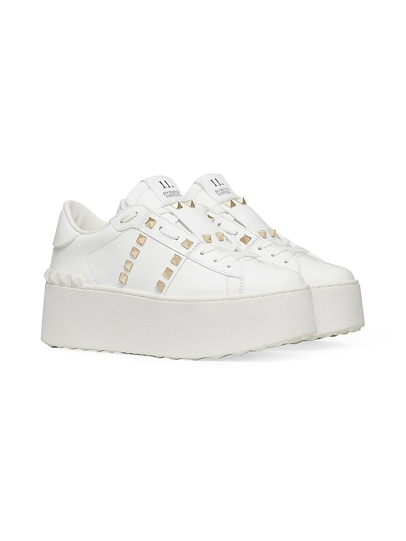 Flatform Rockstud Untitled Sneakers Calfskin