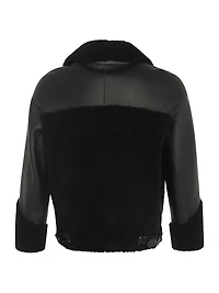 Shearling Lamb Zip Moto Jacket