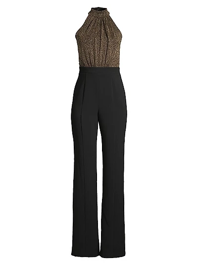 Genesis Halterneck Straight-Leg Jumpsuit
