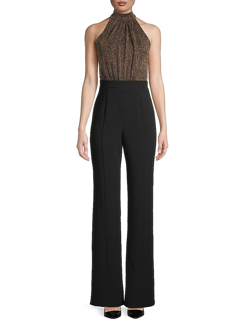 Genesis Halterneck Straight-Leg Jumpsuit