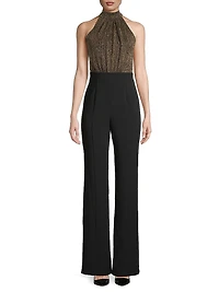 Genesis Halterneck Straight-Leg Jumpsuit