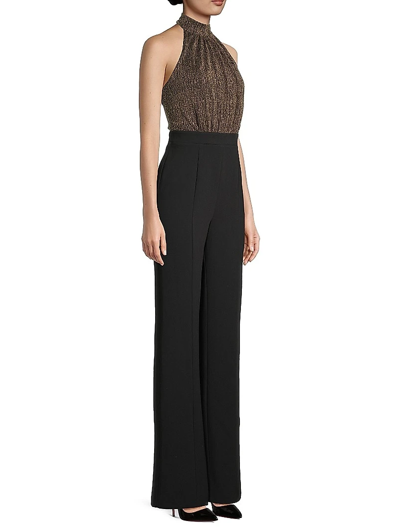 Genesis Halterneck Straight-Leg Jumpsuit