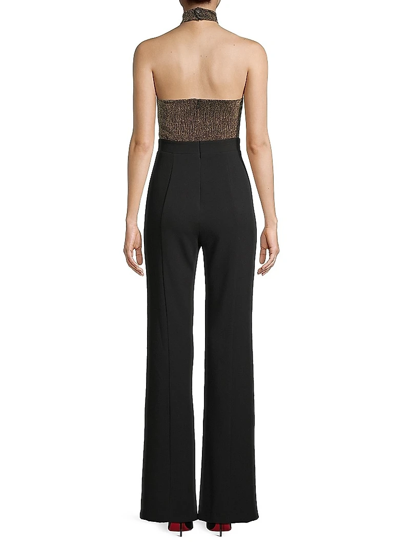 Genesis Halterneck Straight-Leg Jumpsuit
