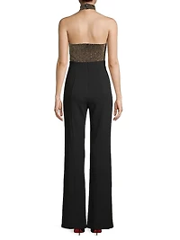 Genesis Halterneck Straight-Leg Jumpsuit
