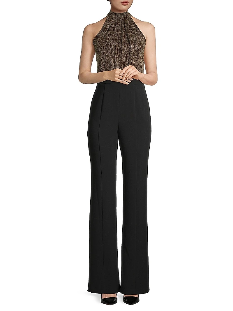 Genesis Halterneck Straight-Leg Jumpsuit