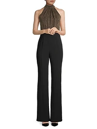 Genesis Halterneck Straight-Leg Jumpsuit