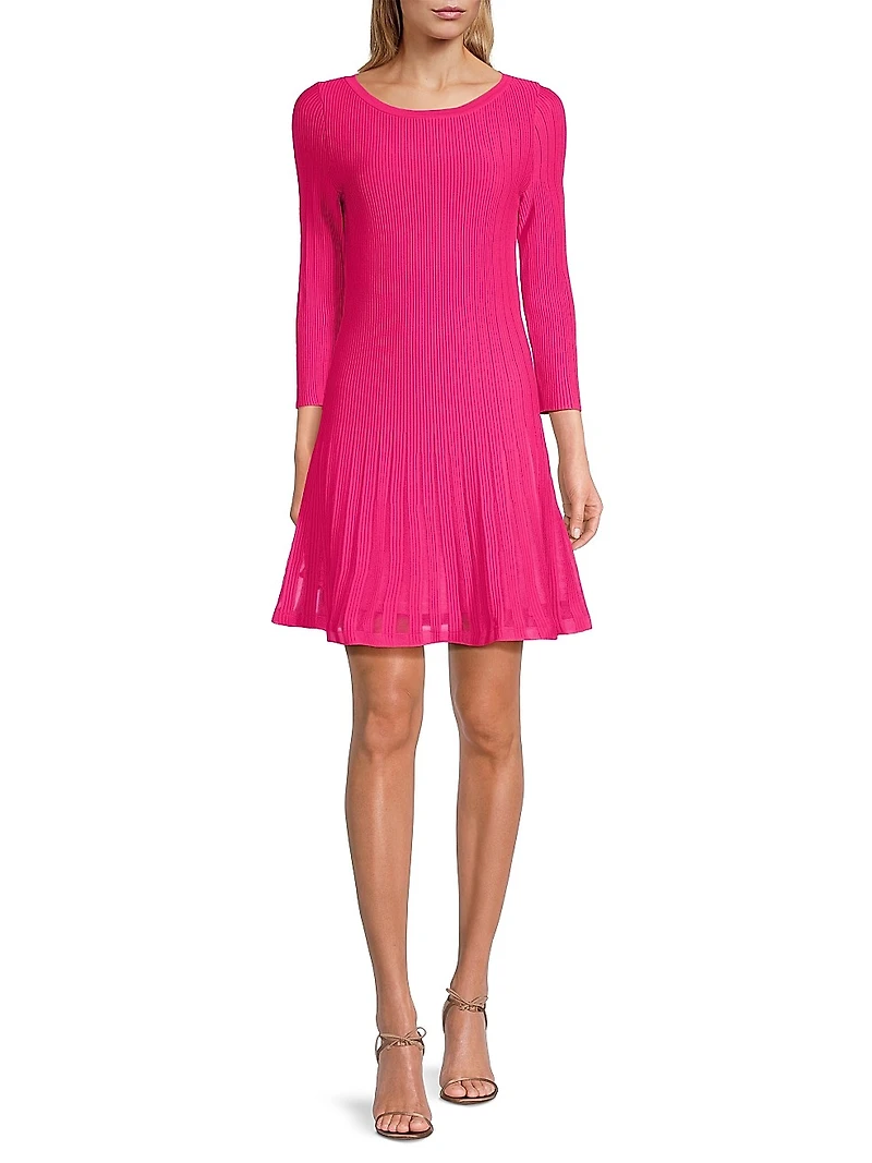 Tabitha Ribbed Godet Minidress