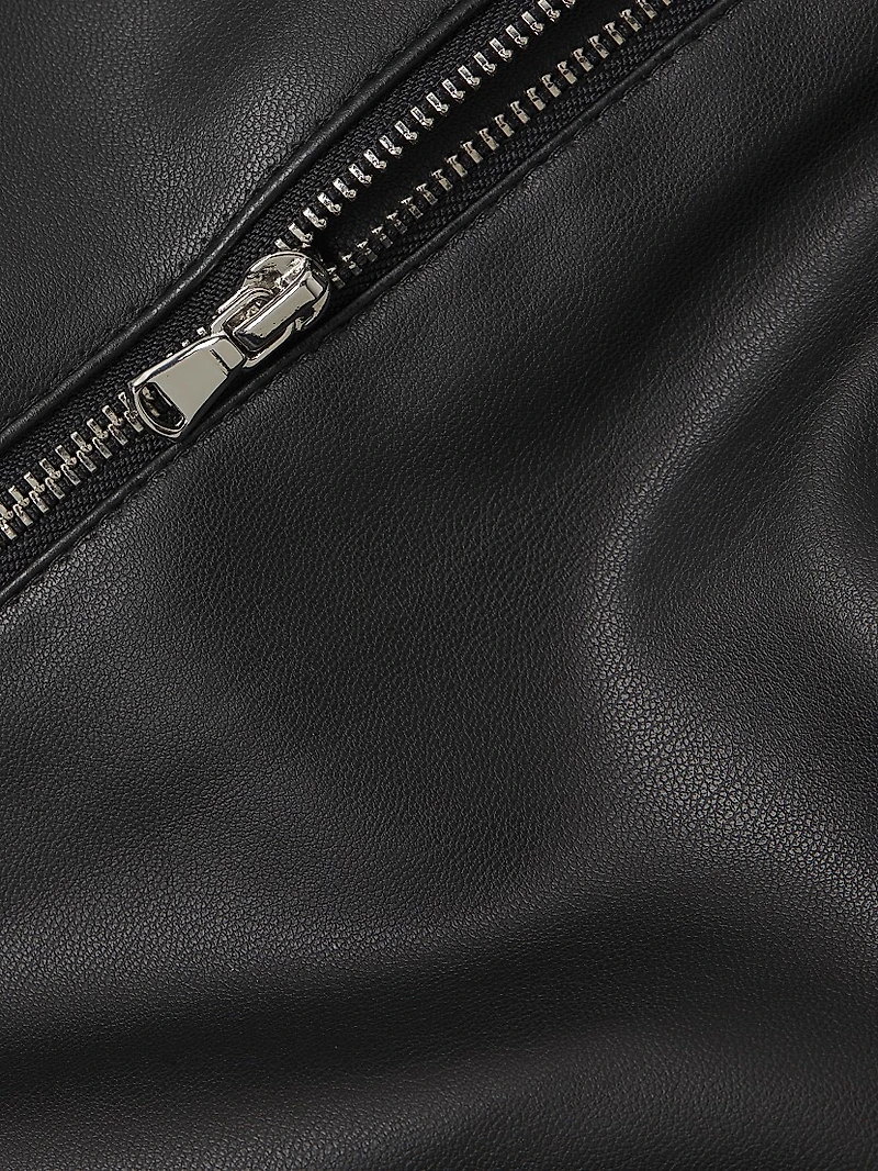 Nickie Vegan Leather Crop Top