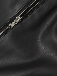 Nickie Vegan Leather Crop Top