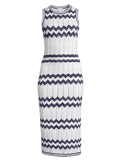 Knit Zigzag Midi-Dress