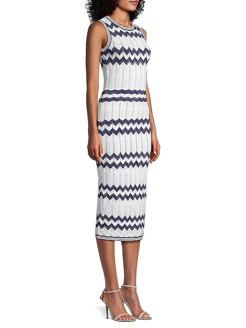 Knit Zigzag Midi-Dress