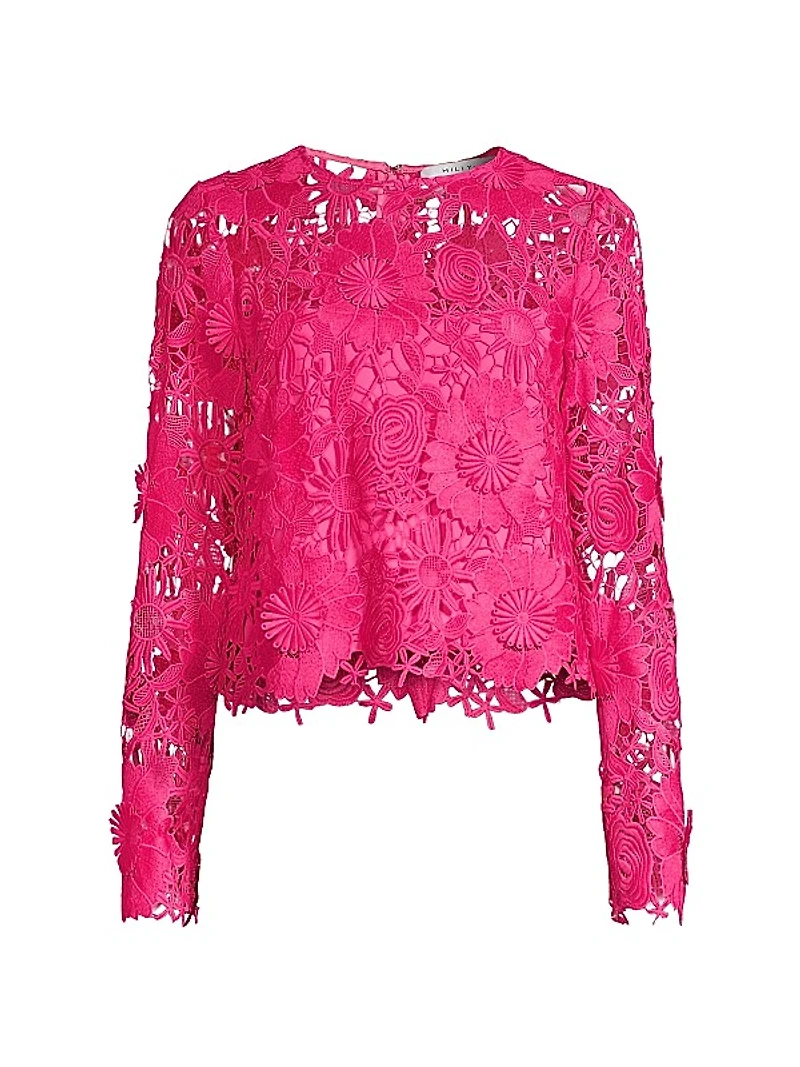 Nori 3D Lace Long-Sleeve Top