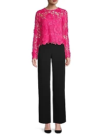 Nori 3D Lace Long-Sleeve Top