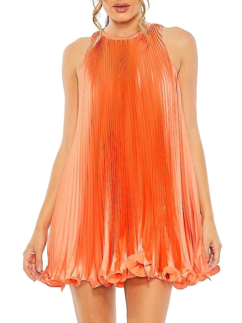 Pleated Ruffled Minidress