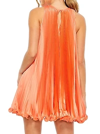 Pleated Ruffled Minidress